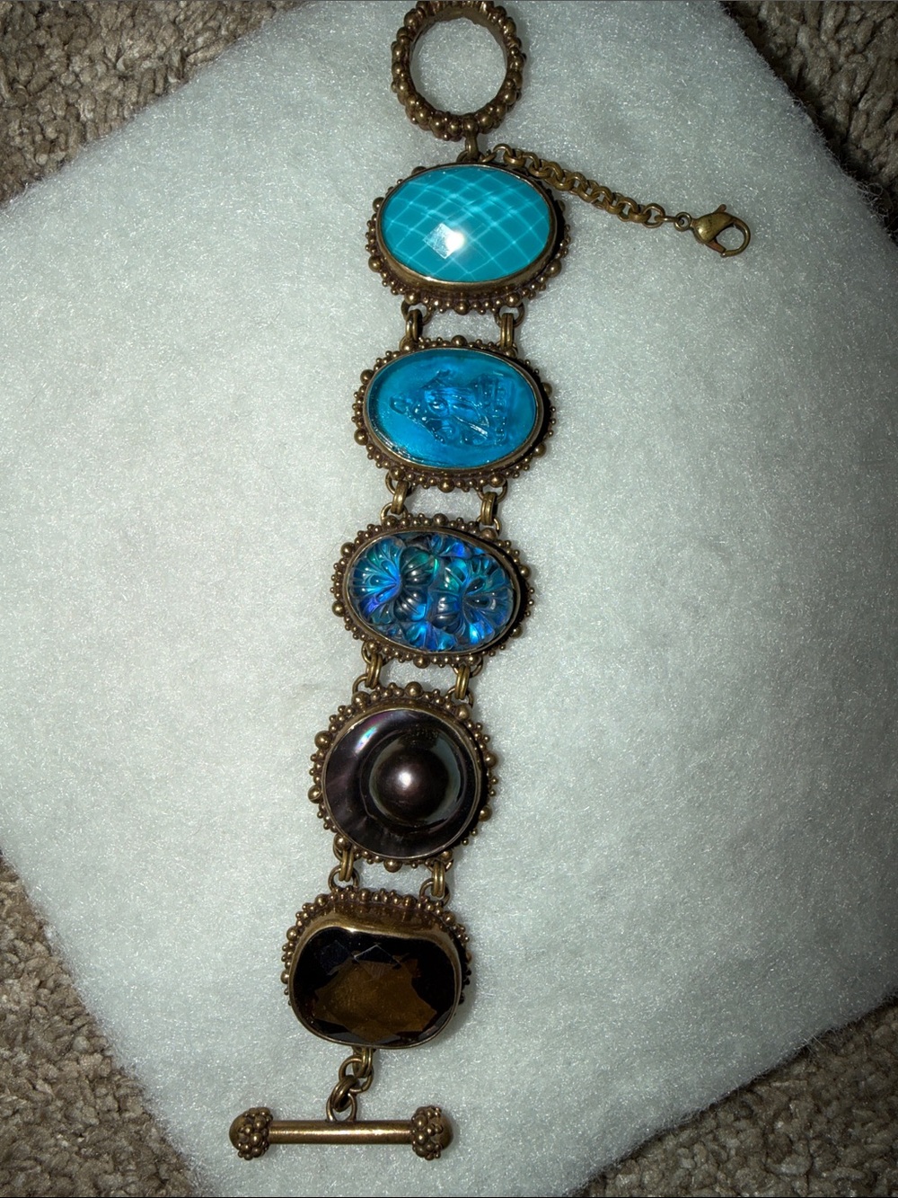 Stephen Dweck Vintage Sterling Stone Bracelet